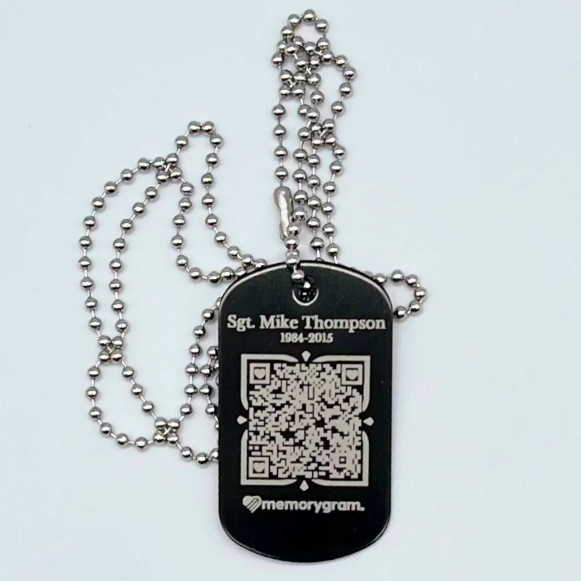 Memorial QR Dog Tag Necklace: Includes Virtual Memorial & Voice Feature - Image 3