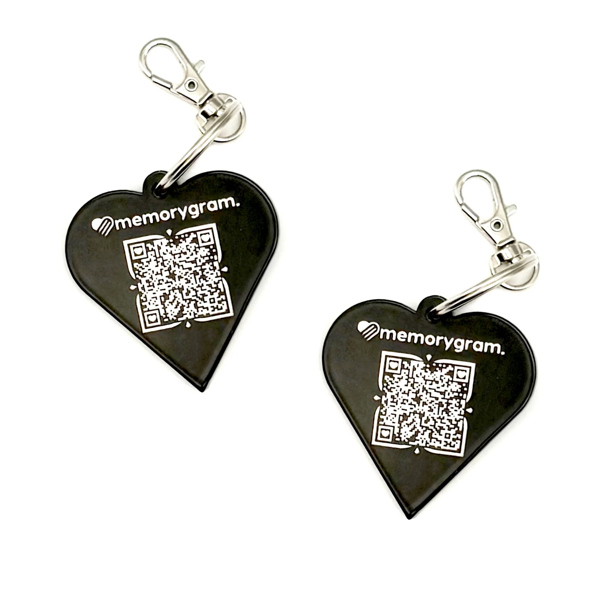 Memorial QR Heart Keychain & Necklace: Includes Virtual Memorial & Voice Feature - Image 5